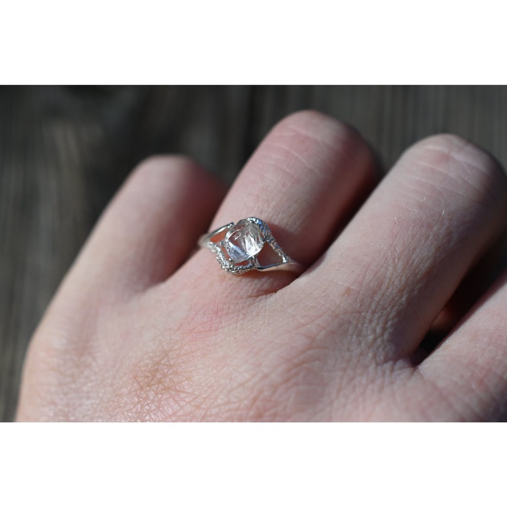 alternative raw diamond engagement ring raw crystal size 4 5 6 7 8 8 9 1…